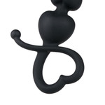 Easytoys Anal Collection Black Anal Beads Heart Handle