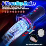 BuzzPinky Vortex Master: 9-Speed Rotating and Thrusting Male Pleasure Enhancer BuzzPinky