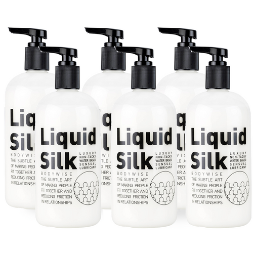 Liquid Silk Personal Water Based Lubricant 250ml/8.75floz (6 Pack)