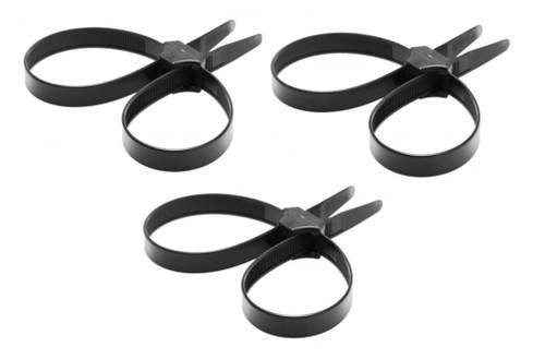XR Brands - Black Zip Tie Police Cuffs (Pack of 3)