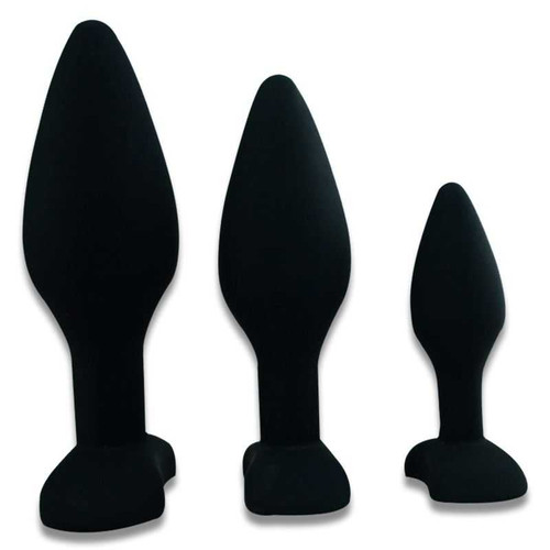 BuzzPinky Basics Anal Plug 3 set Black BuzzPinky