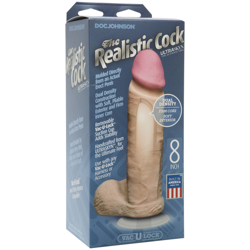 Dildo with Vac-U-Lock Suction Cup - 8" / 20 cm Doc Johnson