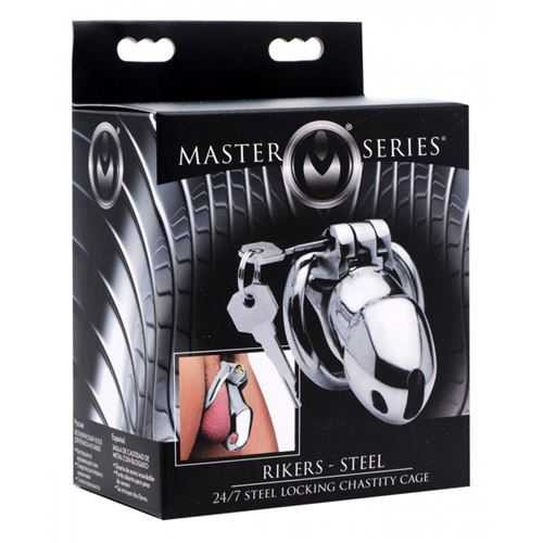 Rikers 24-7 Stainless Steel Locking Chastity Cage Master Series