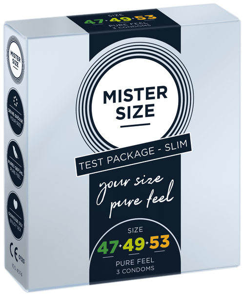 MISTER SIZE 47-49-53 Test Packages With 3X1 Condom Sizes Mistersize