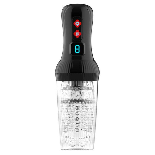 BuzzPinky Vortex Master: 9-Speed Rotating and Thrusting Male Pleasure Enhancer BuzzPinky