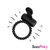 Beaded Vibrating C Ring with Clitoral Stimulator Black