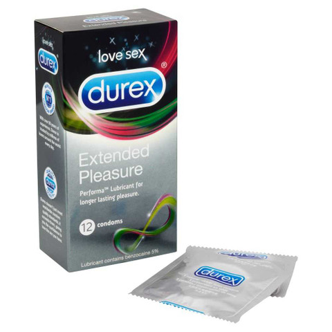 Durex Extended Pleasure Condoms - 12 Pack Multipack Regular Fit
