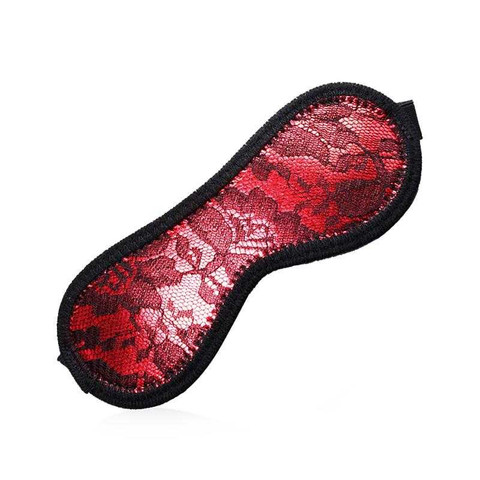 Buzzpinky Cotton Laced Blindfold Rose Red