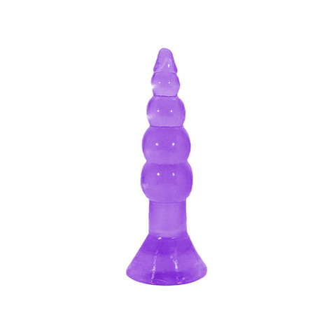 Buzzpinky Crystal Jelly Pleasure Plug Anal Beads Purple
