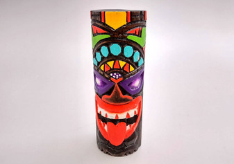 Tropical Tiki Face Totem Painted Tongue (1 pole approx. 6 inches tall) Painted Tiki Face Totem Pole for colorful island home decor!