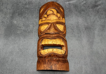 Tropical Tiki Mask Face Large Unpainted Wooden (1 mask approx. 12 inches tall) Unpainted Tiki Mask wall hanging tropical island decoration!