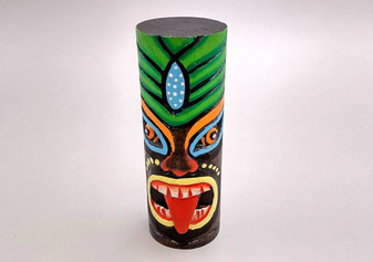 Tropical Tiki Face Totem Painted Palm (1 pole approx. 6 inches tall) Painted Tiki Face Totem Pole for colorful island home decor!