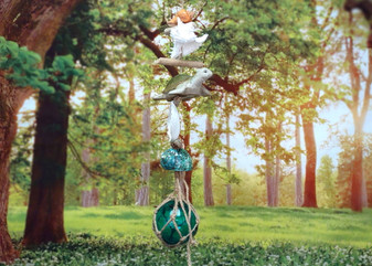 Hanging Nautical Garland Green Glass Float Sea Turtle Shells (1 Garland approx. 24 x 6 inches) Turtle Shells Mobile for beachy home decor! Copyright 2025 SeaShellSupply.com.\n