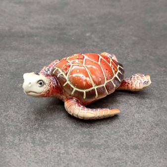 Orange Sea Turtle Resin Fridge Magnet (1 turtle approx. 3+ inches) Orange Red Resin Sea Turtle Magnet Gift for coastal fridges & cabinets! Copyright 2025 SeaShellSupply.com