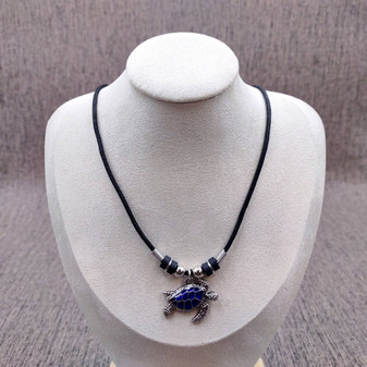 Sea Turtle Colorful Necklace Mood Pendant (1 turtle necklace approx. 18+ inches AROUND) Sea Turtle Pendant Necklace for wearing & gifting! Copyright 2025 SeaShellSupply.com.
