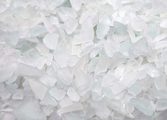 Beach Glass - Small Tumbled Rough Frosty White - (approx. 1 Kilogram/2.2 lbs. .25-1 inches). Multiple stone pebbles in a pile. Copyright 2025 SeaShellSupply.com.