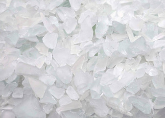 Beach Glass - Small Tumbled Rough Frosty White - (approx. 1 Kilogram/2.2 lbs. .25-1 inches). Multiple stone pebbles in a pile. Copyright 2025 SeaShellSupply.com.