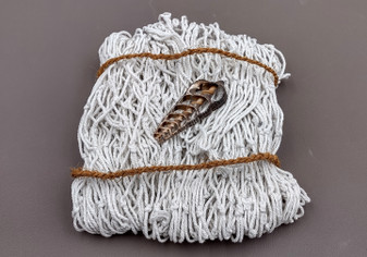 Decorative Fish Net White Cotton Tied (1 net approx. 3x6 feet) Fishing net for coastal displays arts crafts & nautical themed parties!