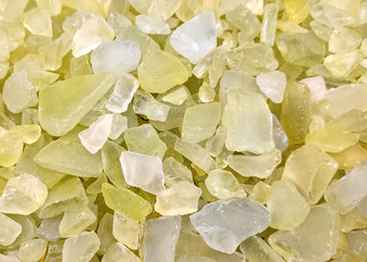 Beach Glass Yellow Green Rough Medium Tumbled (approx. 1 kilogram 0.5-1+ inch) Yellow Green Recycled Man Made Sea Glass for arts & crafts!