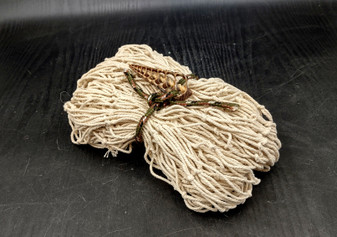 Decorative Fish Net Natural Off White Cotton Tied (1 net approx. 3x6 feet) Fishing net for coastal displays crafts & nautical parties! Textured weathered fish netting. Copyright 2024 SeaShellMart.com