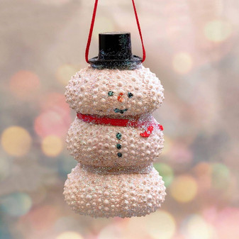 Pink Sea Urchin Snowman Ornament (1 urchin snowman approx. 3+ inches) Beautiful ornament for any gifting or adding to the holidays! Beautiful textured seashell snowman ornament. Copyright 2025 SeaShellSupply.com