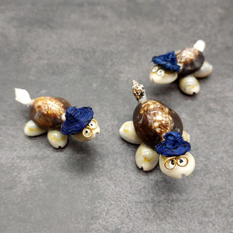 Cowrie Shell Sea Turtle Figurines Dark Blue Hat (3 figures approx. 2+ inches) Cute Cowrie Seashell Sea Turtles for gifts decor & display! Cowrie Shell Sea Turtle Figurines Dark Blue Hat (3 figures approx. 2+ inches) Cute Cowrie Seashell Sea Turtles for gifts decor & display!