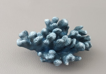 Blue FAUX Coral Cluster - Heliopora Coerulea - (1 FAKE coral cluster 2Wx3Dx2T inches)