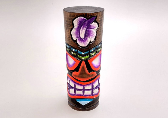 Tropical Tiki Face Totem Painted Flower (1 pole approx. 6 inches tall) Painted Tiki Face Totem Pole for colorful island home decor!