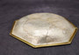 Gold Edged Octagon Capiz Shell Dish (1 shell dish approx. 6.5 inches) Gold Accent Capiz Shell Dish for any vintage retro coastal home!