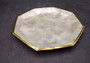 Gold Edged Octagon Capiz Shell Dish (1 shell dish approx. 8 inches) Gold Accent Capiz Shell Dish for any vintage retro coastal home!