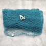 Green Blue Fishing Net Recycled Commercial (1 net approx. 4x10+ feet) Sustainable Clean Used Teal Fish Netting for decoration & parties!