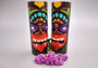 Tropical Tiki Face Totem Painted Tongue (1 pole approx. 6 inches tall) Painted Tiki Face Totem Pole for colorful island home decor!