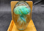 Jellyfish Glass Egg Green Yellow Blue Paperweight Glow In The Dark (1 figurine approx. 4.5 inches tall) Glass Sea Jellies make great gifts! Jellyfish Glass Egg Green Yellow Blue Paperweight Glow In The Dark (1 figurine approx. 4.5 inches tall) Glass Sea Jellies make great gifts!