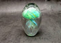 Jellyfish Glass Egg Green Yellow Blue Paperweight Glow In The Dark (1 figurine approx. 4.5 inches tall) Glass Sea Jellies make great gifts!