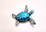 Blue Sea Turtle Figurine Painted Resin (1 turtle approx. 4+ inches long) Blue Painted Resin Sea Turtle Figure for coastal home décor! Copyright 2025 SeaShellSupply.com.