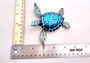 Blue Sea Turtle Figurine Painted Resin (1 turtle approx. 4+ inches long) Blue Painted Resin Sea Turtle Figure for coastal home décor! Copyright 2025 SeaShellSupply.com.