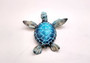 Blue Sea Turtle Figurine Painted Resin (1 turtle approx. 4+ inches long) Blue Painted Resin Sea Turtle Figure for coastal home décor! Copyright 2025 SeaShellSupply.com.