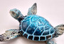 Blue Sea Turtle Figurine Painted Resin (1 turtle approx. 4+ inches long) Blue Painted Resin Sea Turtle Figure for coastal home décor!