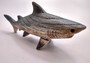 Great White Shark Figurine Wood Grain Resin (1 shark approx. 6+ inch) Brown Blue Wood Grain Shark figure for beach home décor & display!