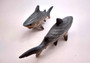 Great White Shark Figurine Wood Grain Resin (1 shark approx. 6+ inch) Brown Blue Wood Grain Shark figure for beach home décor & display!