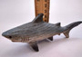 Great White Shark Figurine Wood Grain Resin (1 shark approx. 6+ inch) Brown Blue Wood Grain Shark figure for beach home décor & display!