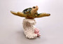 Green Sea Turtle Figurine on Coral Painted Resin (1 turtle approx. 5+ inches) Green Painted Resin Turtle Figure for coastal home décor! Copyright 2025 SeaShellSupply.com.