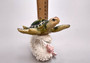 Green Sea Turtle Figurine on Coral Painted Resin (1 turtle approx. 5+ inches) Green Painted Resin Turtle Figure for coastal home décor!