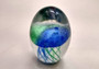 Jellyfish Glass Egg Blue Green Paperweight Glow In The Dark (One orb approx. 3.5 inches tall) Glass Jellyfish statuette a unique ocean gift!