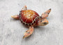 Brown Sea Turtle Figurine Painted Resin (1 turtle approx. 4 inches long) Brown Painted Resin Sea Turtle Figure for coastal home décor!
