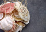 Mixed Small Seashell Assortment In Net Bag (approx. 15-20+ shells 0.5-1.5+ inches) Net Bag Of Assorted Shells for gifting & decoration!