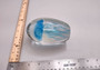 Jellyfish Glass Egg Light Blue Paperweight Glow In The Dark (1 figurine approx. 4.5 inches tall) Large Glass Sea Jellies make great gifts!