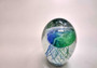 Jellyfish Glass Egg Dark Blue Green Paperweight Glow In The Dark (1 figurine approx. 4.5 inches tall) Glass Sea Jellies make great gifts!
