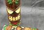 Tropical Tiki Mask Face Large Painted Wooden Palm Tree (1 mask approx. 12 inches tall) Painted Tiki Mask hanging surfside home decoration!