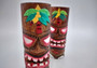 Tropical Tiki Face Totem Large Painted Palm Frond (1 pole approx. 8 inches tall) Painted Tiki Face Totem Pole for tiki island home decor!
